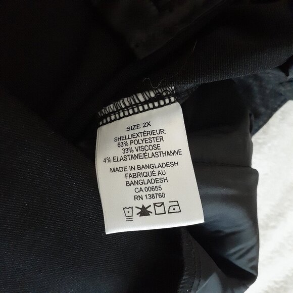 Penningtons Women's Size 2X Dark Brown Essential Ponte de Roma Wide Leg Pant - Picture 6 of 13